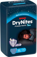 Huggies Drynites Nachtwindeln Bei Bettnässen, Für Jungen Ab 13 Bis Ca. 17 ans (48-60 KG), 27 pièces (3X9), Monatspack, couches-pantalons Naty Shop