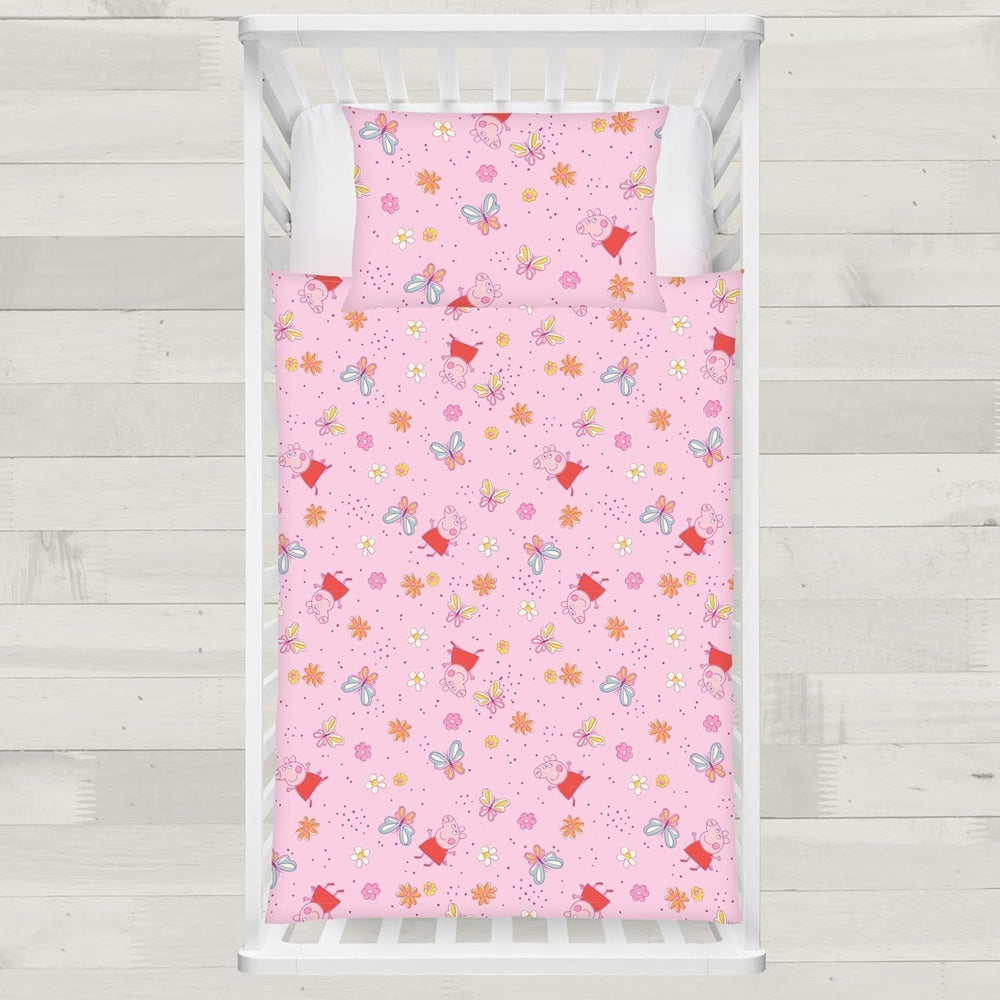 Parure de lit enfant Peppa Pig, 100 x 135 cm et 40 x 60 cm, literie en coton - enfant Naty Shop