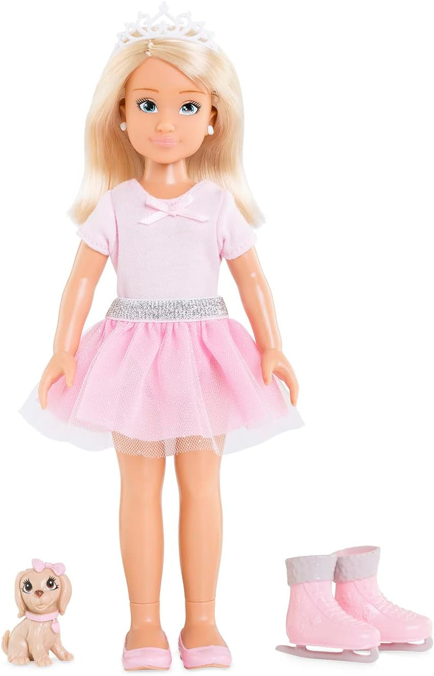 Corolle 9000600030 - Girls Luna Einhorn Set, Ankleidepuppe im Sommeroutfit mit Hund, mit Haarband, Ohrringe et extra Gummistiefel, 28cm Spielpuppe mit Vanilleduft, à partir de 4 ans