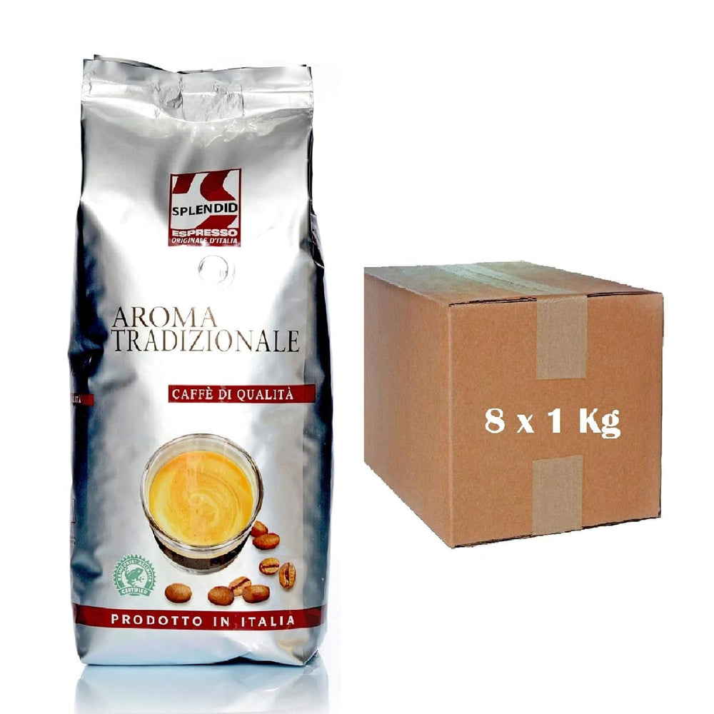 Boabe de cafea Splendid Aroma Tradizionale Espresso întregi 8 x 1kg