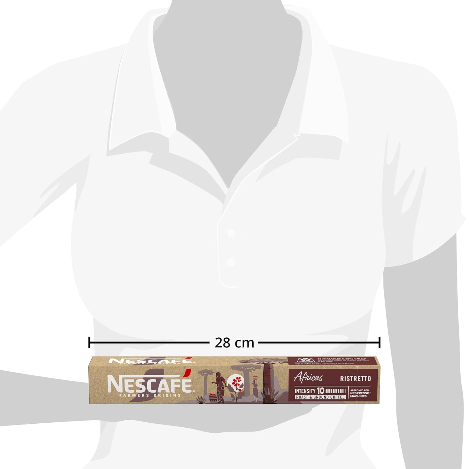 NESCAFÉ Farmers Origins Africas Ristretto 6 x 10 capsules de café - Capsules de café pour machines Nespresso