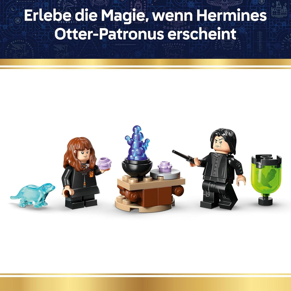 LEGO Harry Potter Kessel: Geheimes Klassenzimmer für Zaubertränke - DIY Set für Schreibtisch oder Schlafzimmer mit Patronus und Hermine und Snape Minifiguren - Geschenk für Kinder ab 10 Jahren - 76464