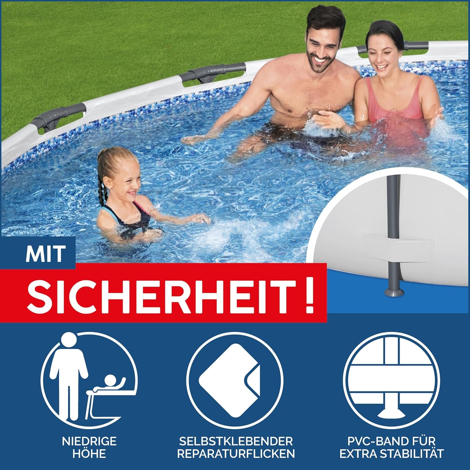 Piscină Bestway Steel Pro Max Frame, rotundă, fără accesorii, 305 x 76 cm