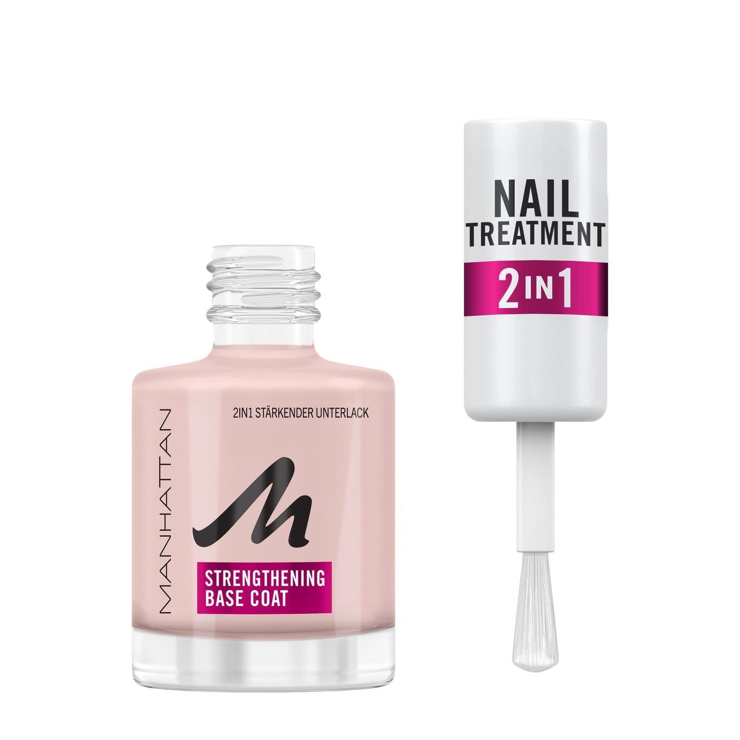 Manhattan Nail Top Coat Ultra Shine, top coat transparent au fini brillant pour une manucure longue durée, 12 ml