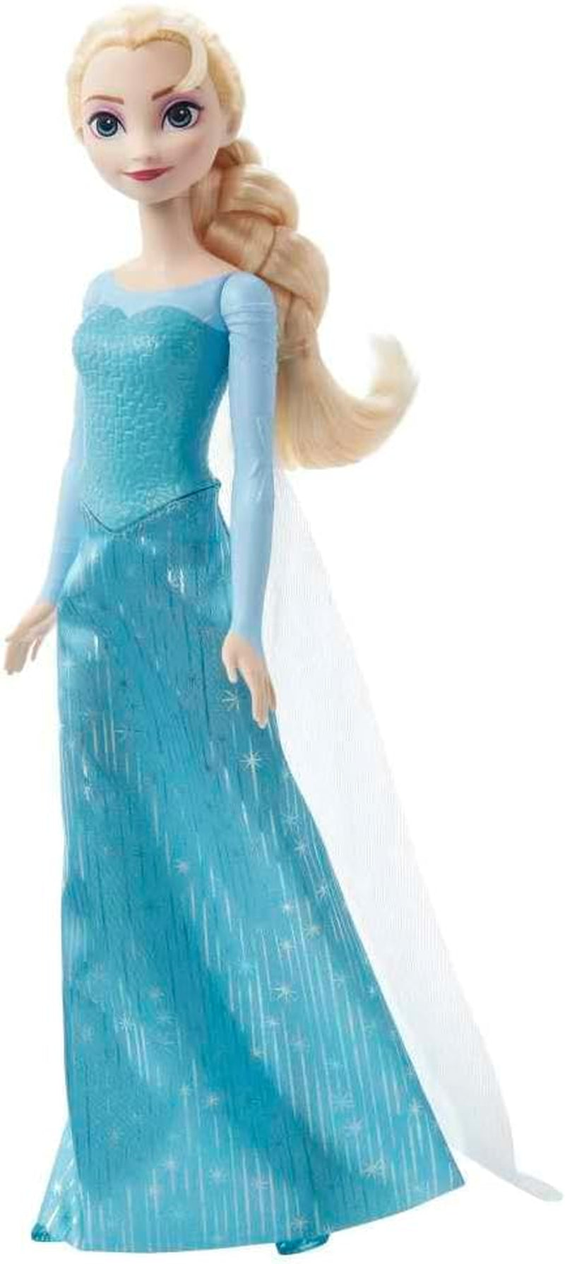 Elsa Mattel Disney Frozen Doll, Frozen Doll, Cheveux blonds combables, Positionnables, Chaussures détachables, Cadeaux Disney, Jouet à partir de 3 ans, HLW47