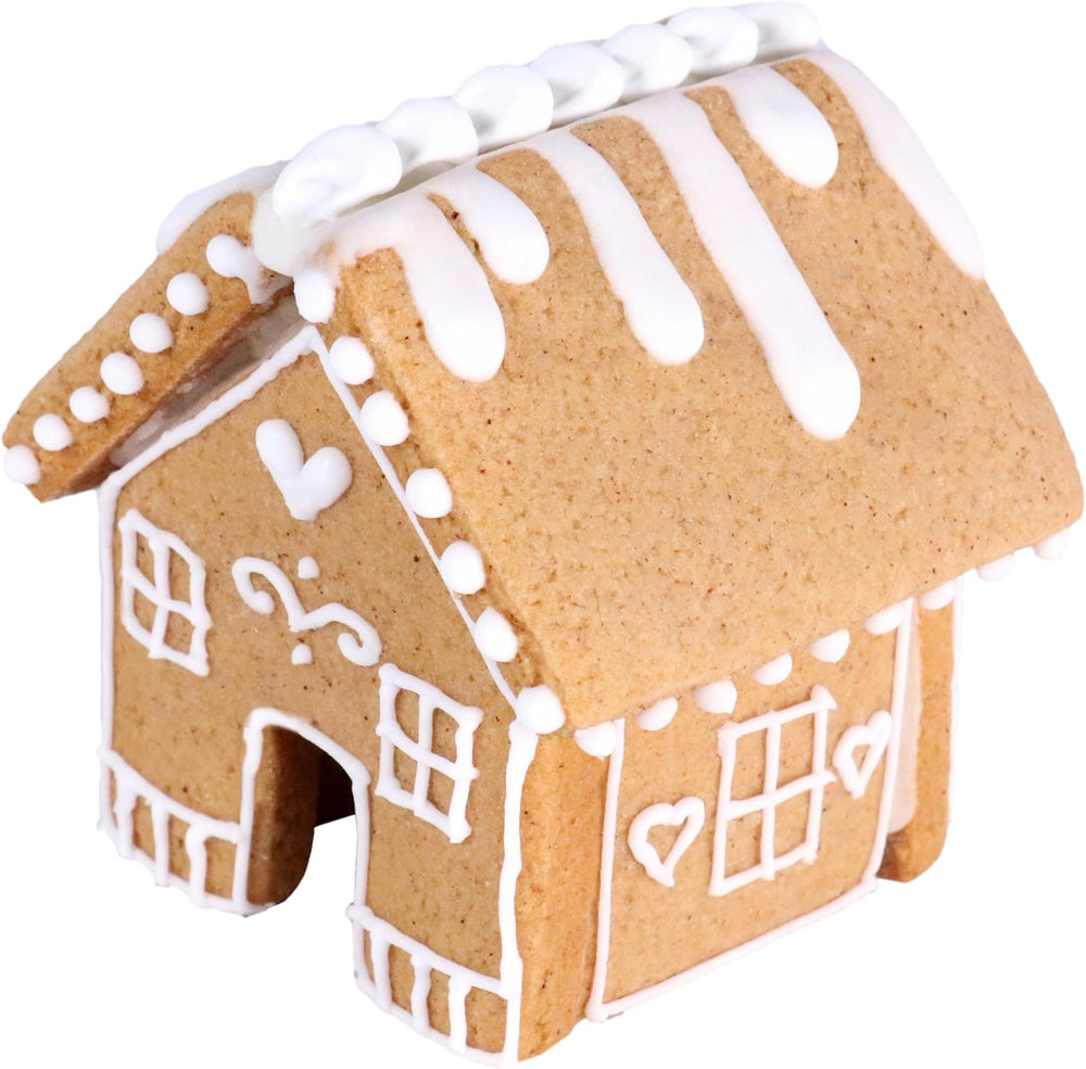 Lot de 3 emporte-pièces de Noël, mini maison en pain d'épices, chauffe-tasse, rouge