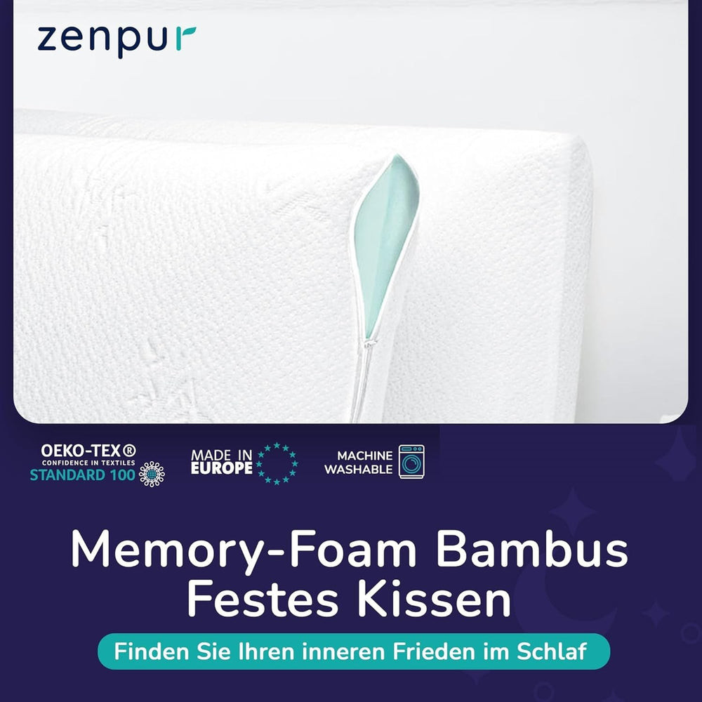 Set de 2 perne pentru susținerea gâtului 40X60-13Cm - Pernă ergonomică de dormit pentru gât și umeri, certificată Oeko-Tex Perne ortopedice cervicale Naty Shop