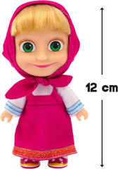 Masha et Michka Poupée Masha 12 cm et peluche Bärka 20 cm pour enfants de 3 ans et plus MHA21