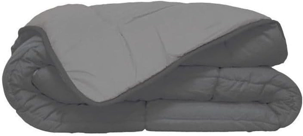 Poyet Motte Calgary Housse de Couette Polyester Acier/Argent, Polyester, Acier/Argent, 220X160X1 Cm Couettes et couettes Naty Shop 240X220X1 Cm