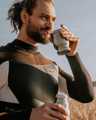 Service à thé Mate Bio ● 3 assortiments de Mate + Mug Mate en acier inoxydable à double paroi + Bombilla + Instructions de préparation (Noir)