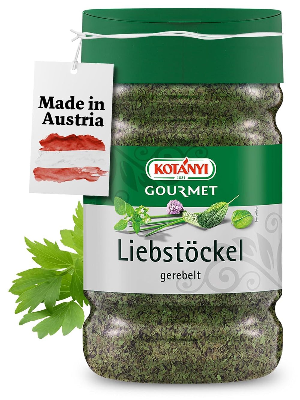 Kotanyi Liebstöckel gerebelt, Gewürze für Grossverbraucher und Gastronomie, 1200 ml, 160 g