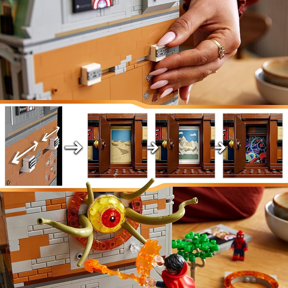 LEGO Marvel Sanctum Sanctorum - Ensemble de construction modulaire à 3 étages avec figurines de Docteur Strange et Iron Man Avengers : Endgame Toy House Fan à collectionner Décoration de grande pièce 76218 Jeux de construction Besuche den LEGO-Store