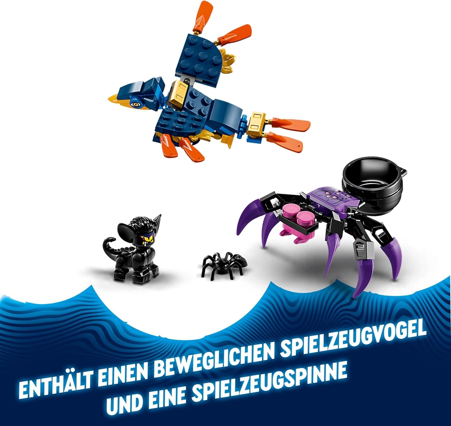 LEGO DREAMZzz 2-en-1 La Tour des Sandmanns, Jeu de château pour enfants à Baen, Set avec niveaux fantastiques incluant Spinne et Vogel, Jeux pour filles et jeunes à partir de 9 ans 71477