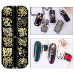 8 boîtes Nail Art Strass Kit - Nail Art Gemischt Strass Set, Nagel Kunst Strasssteine ​​​​Gems Perlen Edelsteine ​​​​Bunt Pferdeaugen Strass pour Nageldesign Zubehör Mit 1 Pinzetten et 1 Strass Picker pour DIY