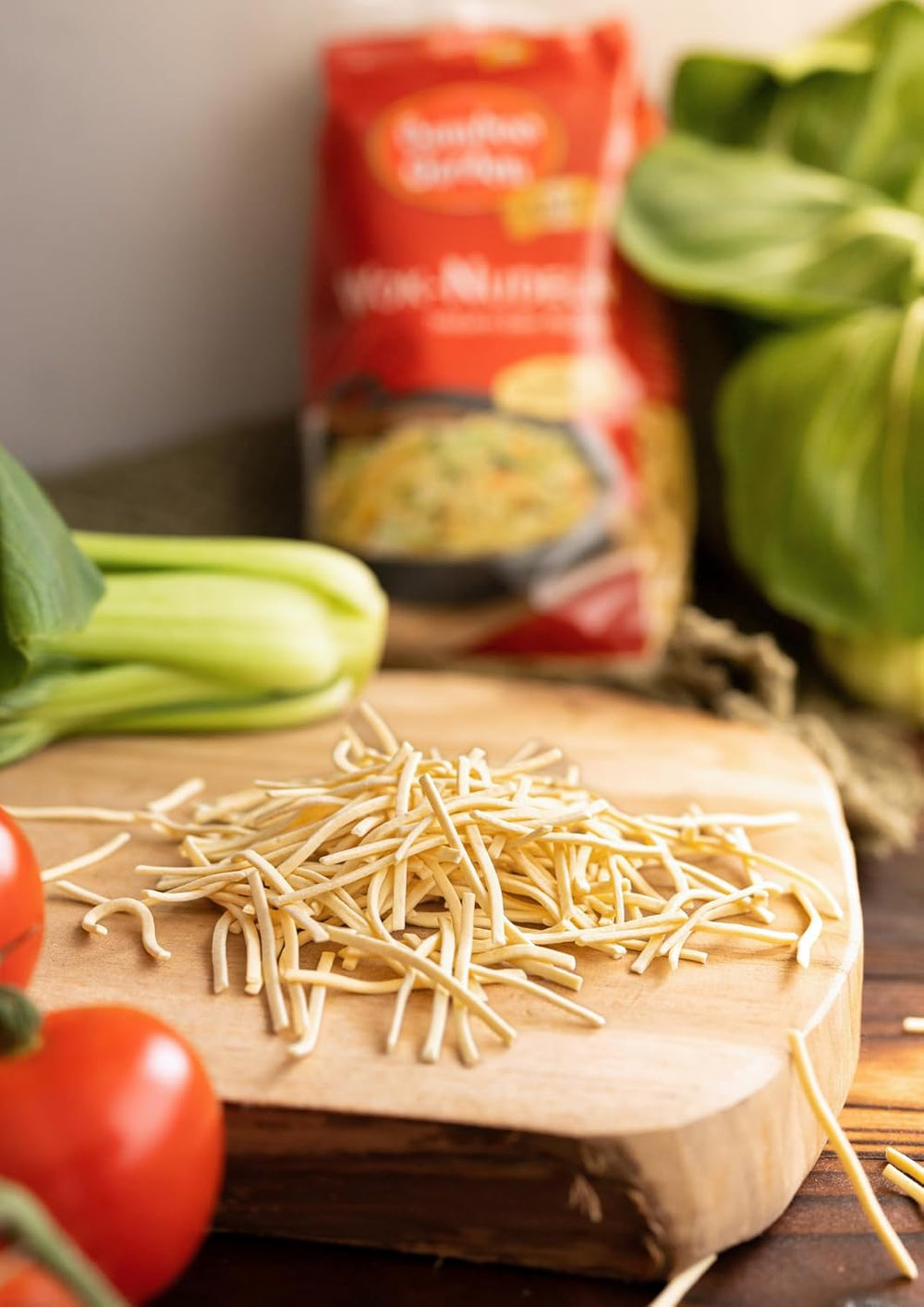 Jardin de Bambou - Nouilles Wok | Nouilles instantanées à l'œuf | Mélanger, aucune pré-cuisson nécessaire | Pour les plats asiatiques au wok | 250 g dans un sachet