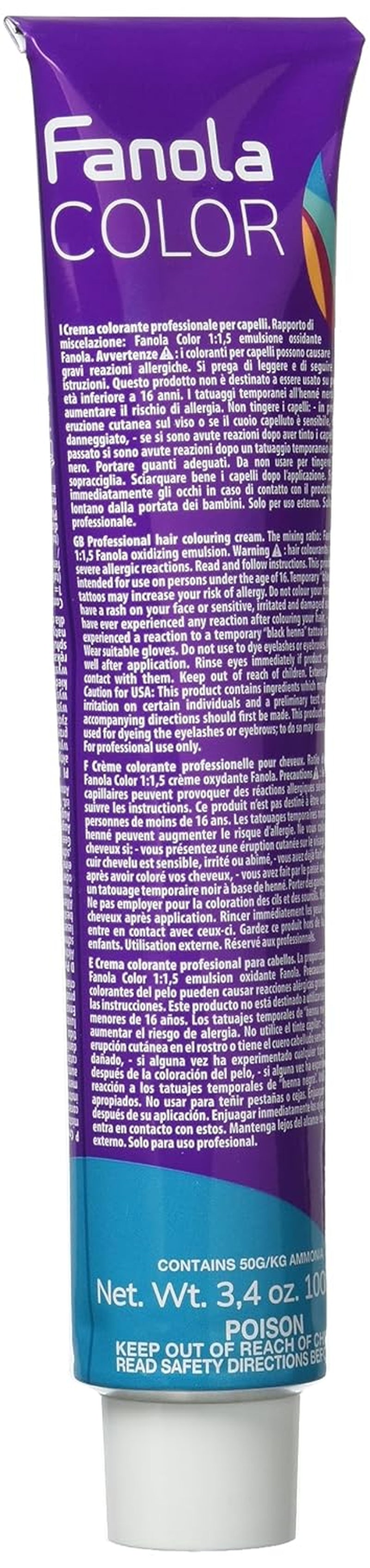 Fanola crema colore Crème colorante 7.0 Blond, 100 ml Teinture capillaire Naty Shop 7.0 Blond