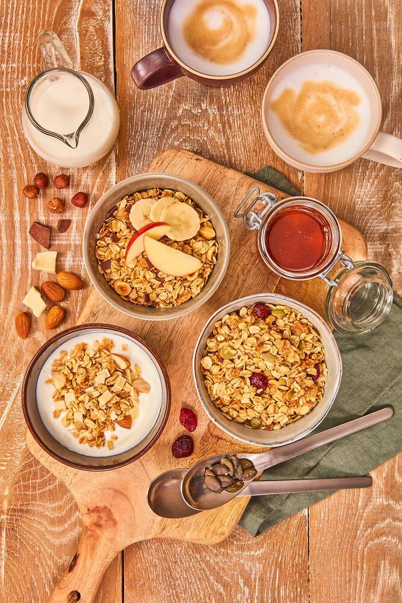 Dr. Oetker Vitalis Muesli grillé aux canneberges et graines de citrouille : Muesli grillé aux canneberges séchées, paquet de 8 (8 x 501 g)