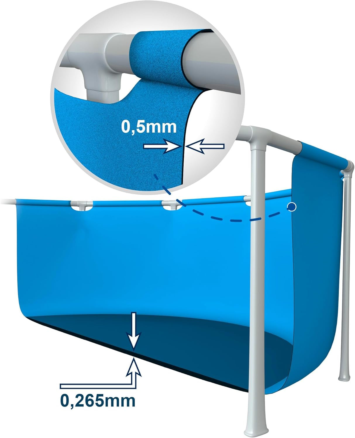 Piscine à ossature métallique 3 m x 76 cm avec pompe à filtre 4485 litres Bleu 305 x 76 cm 28202UK