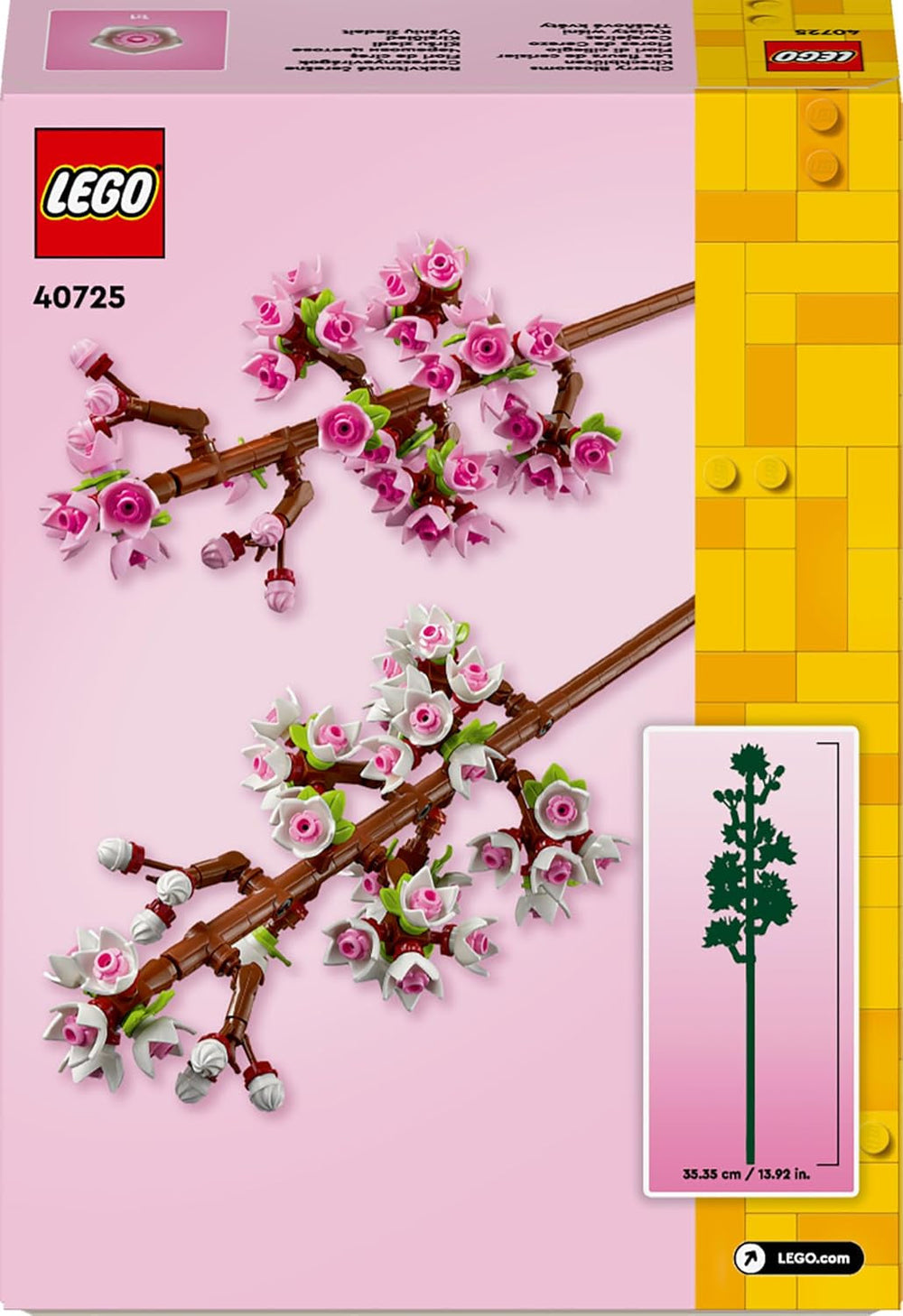 Fleurs de cerisier LEGO Botanicals - Fleurs artificielles à construire - Décorations de bureau pour enfants - Bouquet de fleurs à exposer - Cadeau pour femmes et hommes à partir de 8 ans - Botany Collection 40725 Jeux de construction Besuche den LEGO-Store