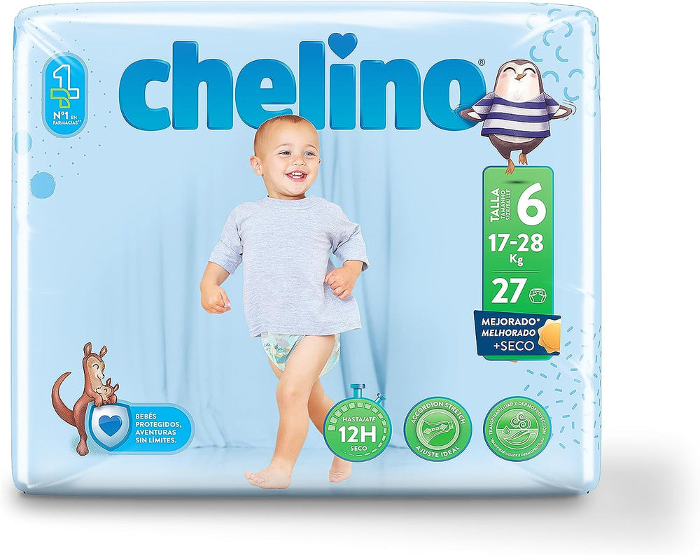 Couches Indas Fashion & Love XL, taille 6 (17-28 kg), 27 pièces