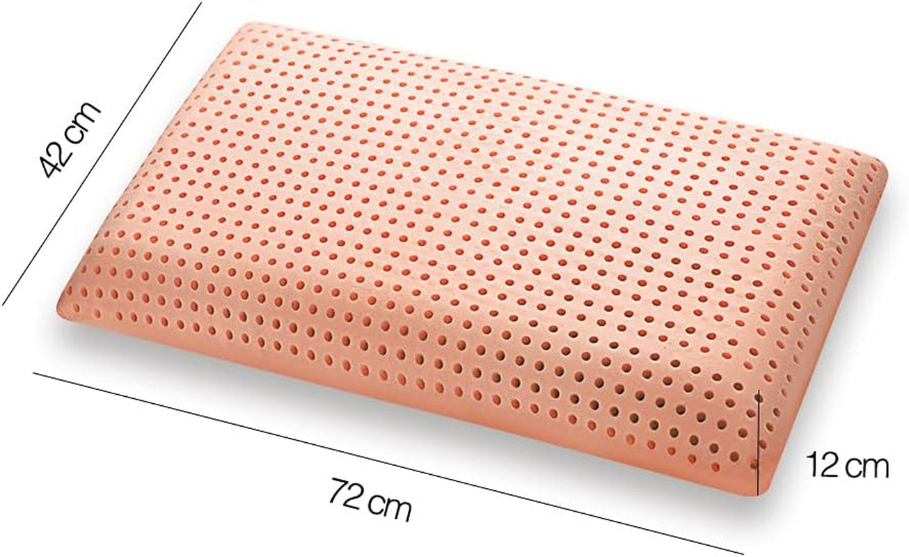 Naty Shop Paire d'Oreillers à Mémoire de Forme pour Soutien du Cou Bio Clean Lavable Hygiénique Refroidissant Oreiller Orthopédique en Soja Bio Housse en Coton Oreiller Fabriqué en Italie Naty Shop Oreillers Standard