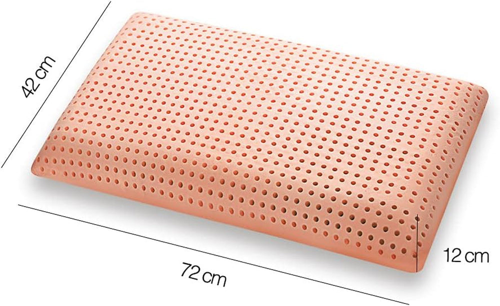 Naty Shop Paire d'Oreillers à Mémoire de Forme pour Soutien du Cou Bio Clean Lavable Hygiénique Refroidissant Oreiller Orthopédique en Soja Bio Housse en Coton Oreiller Fabriqué en Italie Naty Shop Oreillers Standard