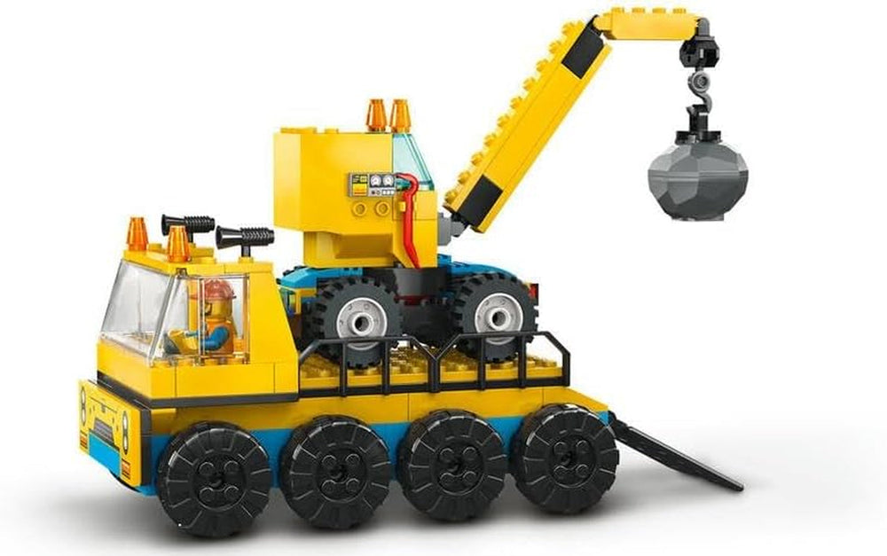 LEGO 60391 City Véhicules de construction et grue à boulets de démolition, pelle, camion-benne et véhicule de transport, jouet éducatif pour enfants à partir de 4 ans Besuche den LEGO-Store