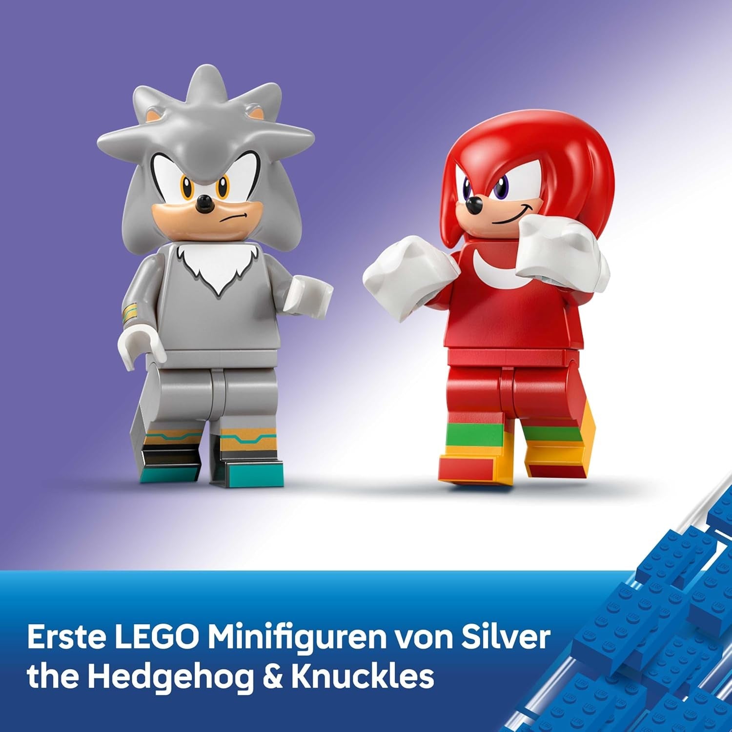 LEGO Sonic the Hedgehog Silvers Auto vs. Knuckles’ Monstertruck - Kinder Spielzeug mit 2 Flitzern und 2 Minifiguren - Geschenk für Jungen und Mädchen ab 8 Jahren - Sonic Fanartikel für Gamer - 77118