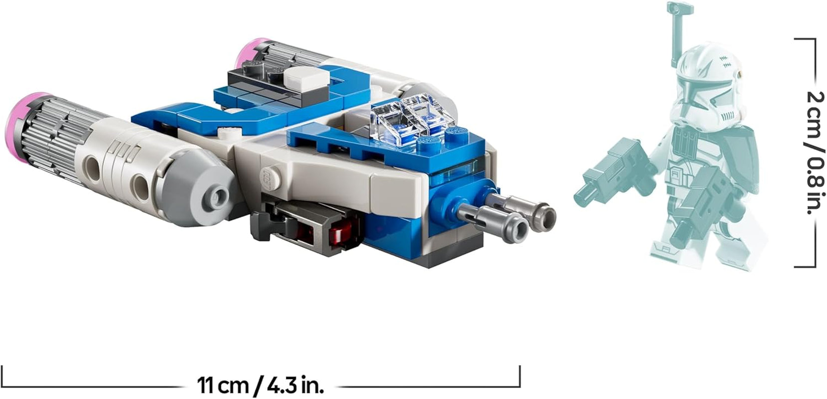 LEGO Star Wars Captain Rex Y-Wing Microfighter, baubares Spielzeug-Sternenschiff Steinen zum Sammeln, Geschenkidee für Jungen und Mädchen ab 6 Jahren 75391