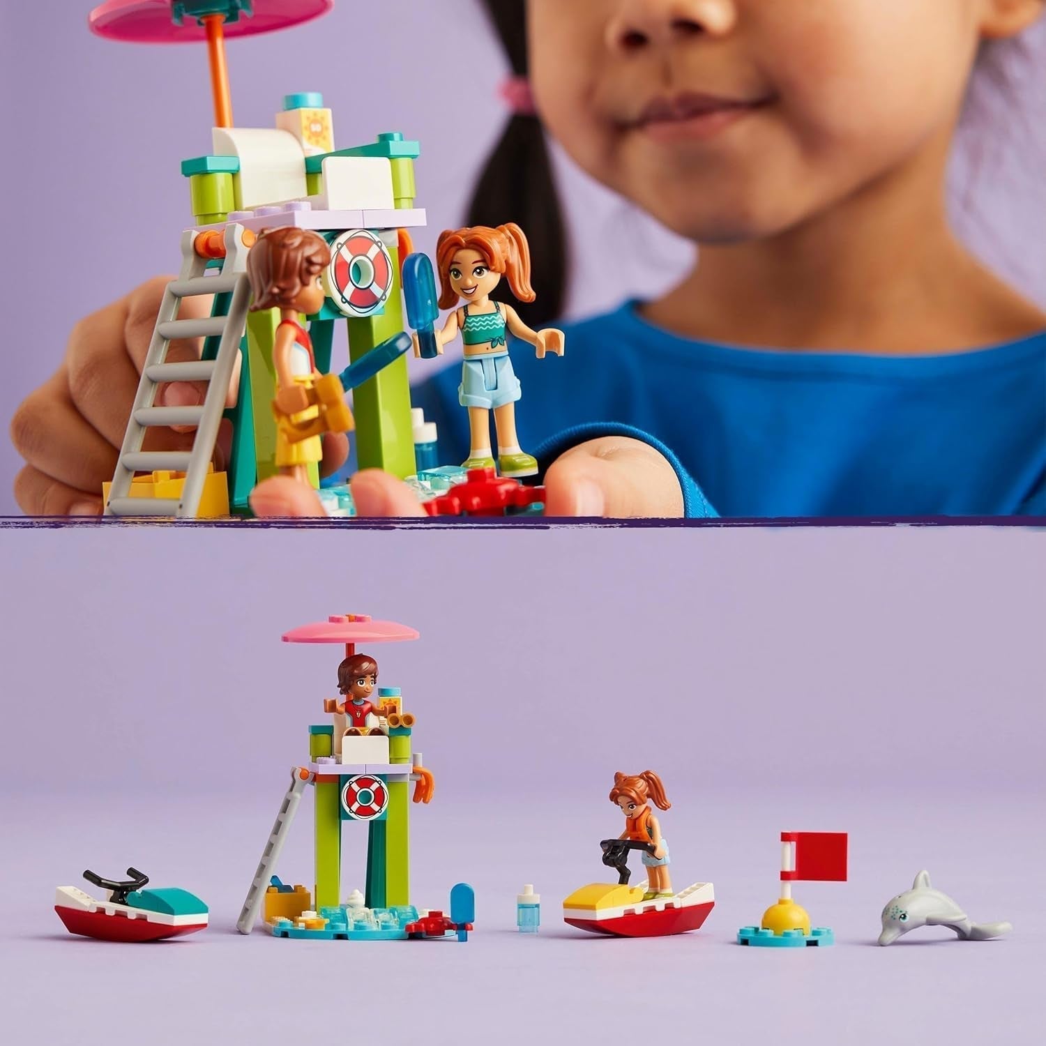 Tour d'observation des sauveteurs LEGO Friends avec jet skis, jouet pour enfants, idée cadeau pour filles et garçons à partir de 5 ans avec 2 figurines et un dauphin, jouet jet ski 42623 Jeux de construction Besuche den LEGO-Store