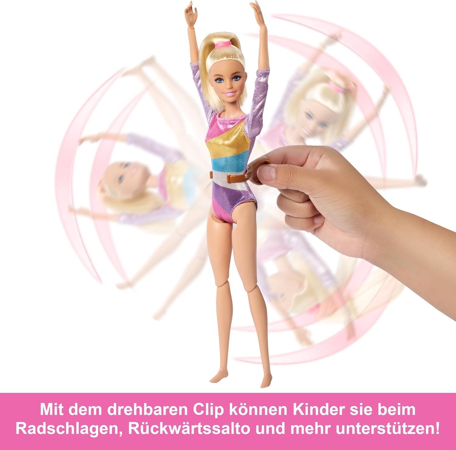 Barbie - Coffret de jeu amusant de gymnastique avec poutre d'équilibre et plus de 10 pièces thématiques pour des histoires gagnantes, HRG52