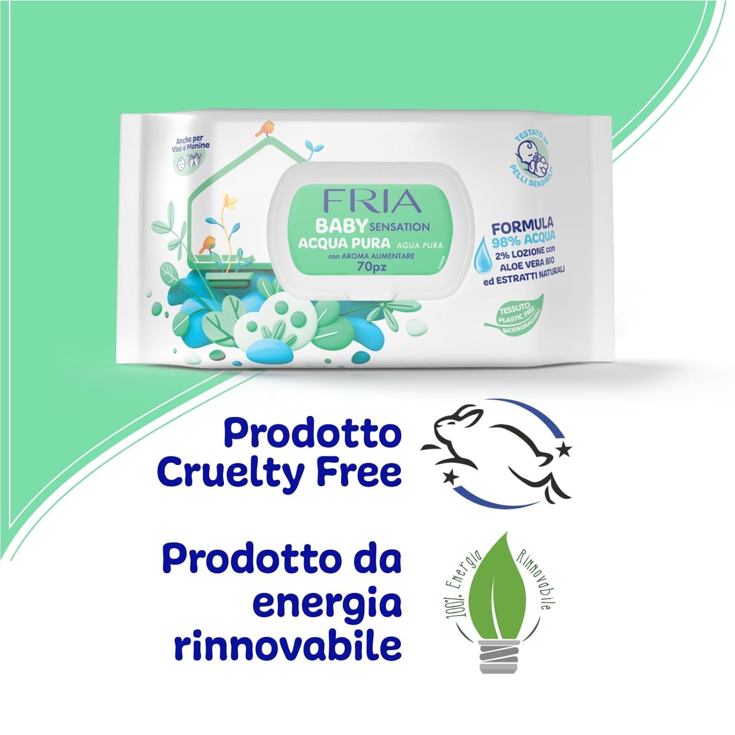 Lingettes humides à l'eau pure Baby Sensation, formulées avec de l'eau purifiée à 98 % pour le nettoyage de la peau, testées dermatologiquement, paquet économique de 840 lingettes