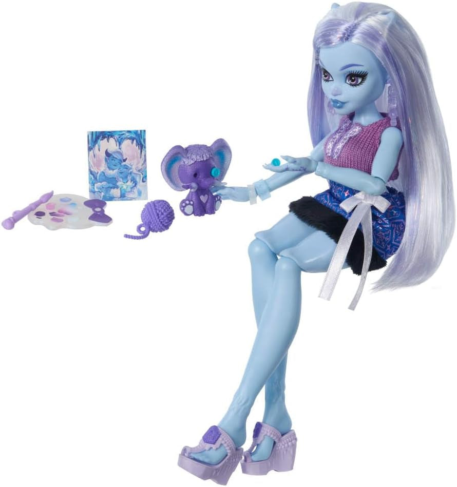 Monster High Self-Scare Secrets Abbey Bominable - Ensemble poupée et accessoires avec 13 surprises réalistes comme le henné, les dessins et le crochet JHK44