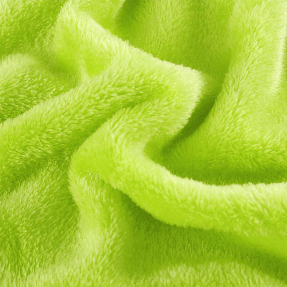 Sourcing Map Cosy pătură cuvertură de pat Soft & cald fleece pătură ca canapea pătură Canapea pătură Living și cuddly pătură Pătură de lână din catifea moale pluș măr verde 150X200Cm Paturi si Cuverturi uxcell