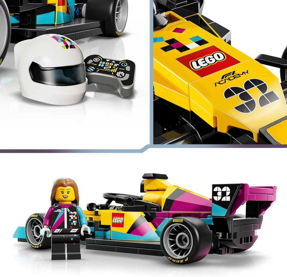 LEGO Speed ​​​​Champions F1 ACADEMY Rennwagen - Spielzeug Modellauto - Mit Formel 1 Rennfahrerin Minifigur - Geschenk für Mädchen, Jungen & Erwachsene Fans à partir de 10 ans - 77258