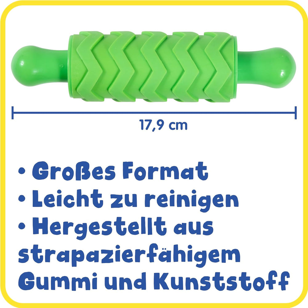 Rouleaux de peinture et d'argile texturés-lot de 4-rouleaux de modelage texturés pour enfants-modèles polyvalents pour l'artisanat et la décoration