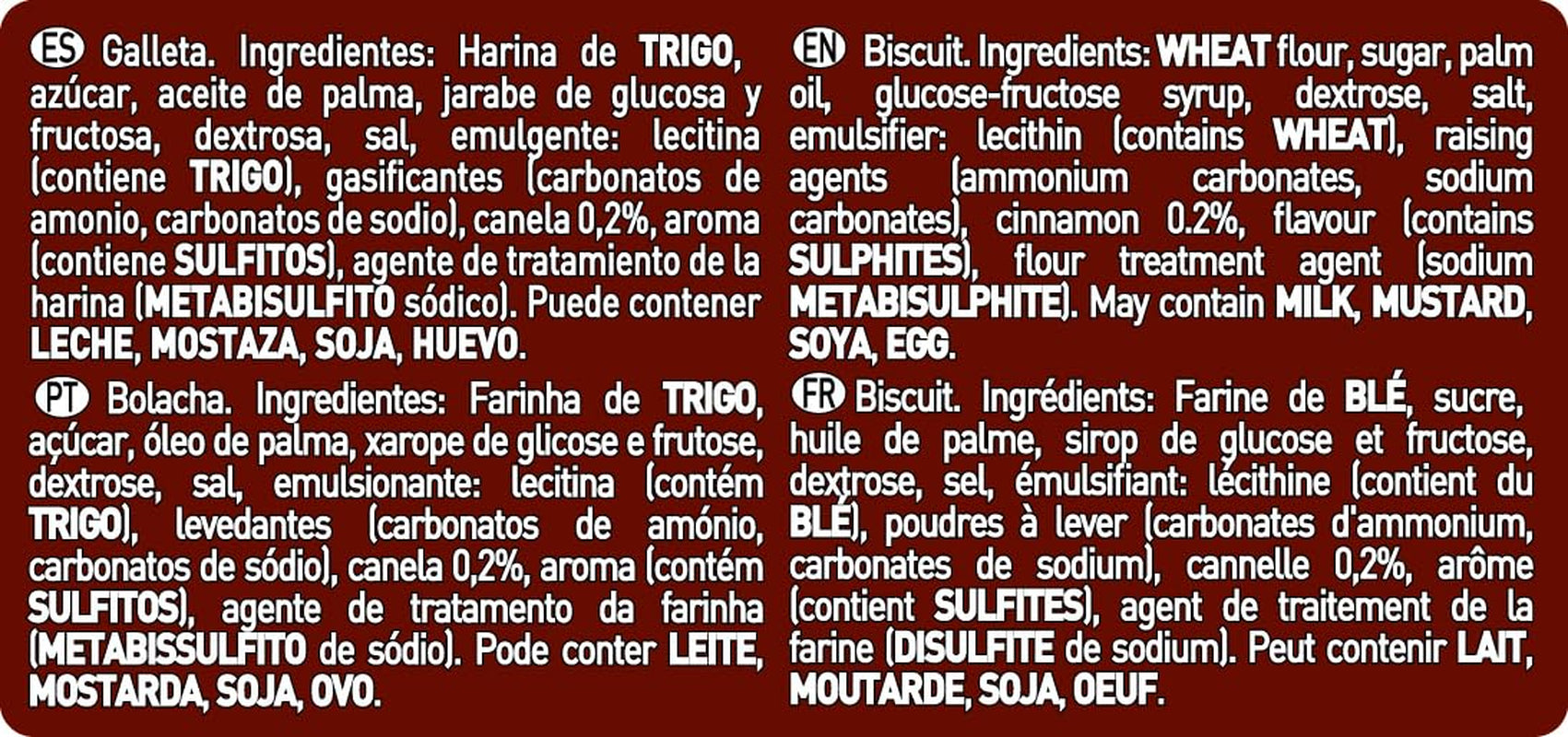 Cuétara Napolitanas avec une délicieuse touche de cannelle, 500 g