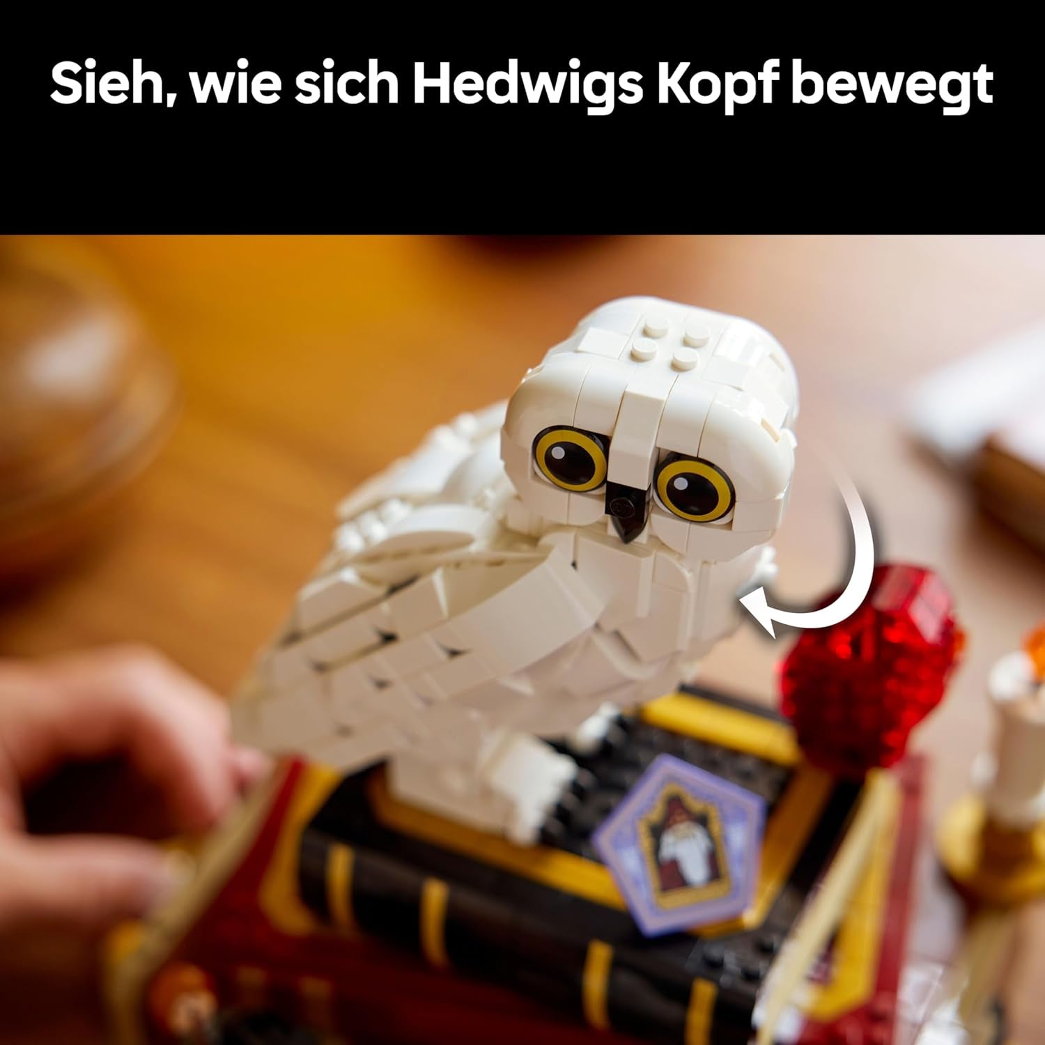 LEGO Harry Potter Stein der Weisen - Sammlredition - DIY Deko - Modellbau mit Miniatur Filmszenen - Hedwig Eulenfigur, 3 Minifiguren - Geschenk zum Vatertag - 76466