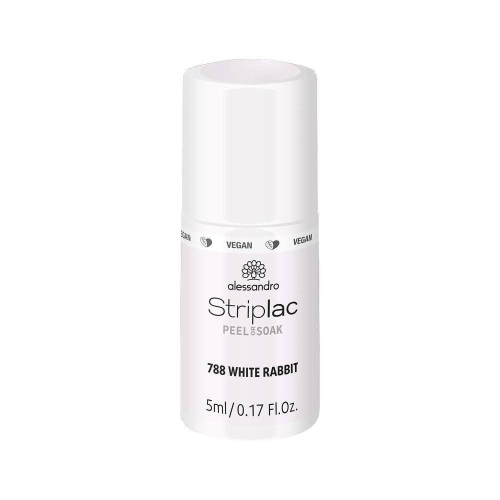 alessandro Striplac UV-Nagellack Flat White – Facile et facile à utiliser – Application facile grâce à la technologie Peel-Off – Vegan et sans alcool – 8 ml
