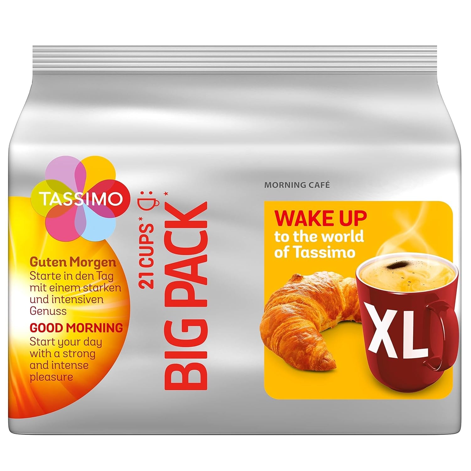 Tassimo Kapseln Moring Café XL Fort & Intense, Big Pack, 5 x 21 Pads, 105 Kaffeekapseln