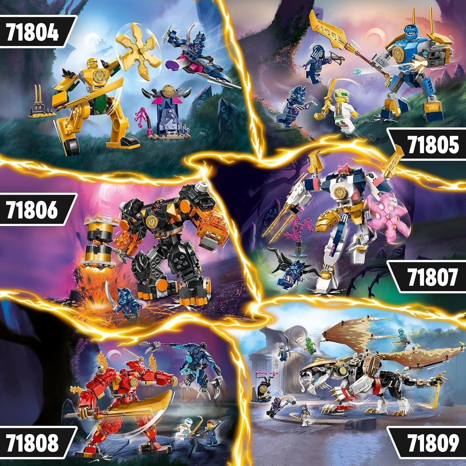 LEGO NINJAGO Le Battle Mech d'Arin, jouet Ninja pour les enfants à partir de 4 ans Avec figurines Incl. Arin avec mini katana, figurines et robots, petit cadeau pour garçons et filles 71804 Jeux de construction Besuche den LEGO-Store