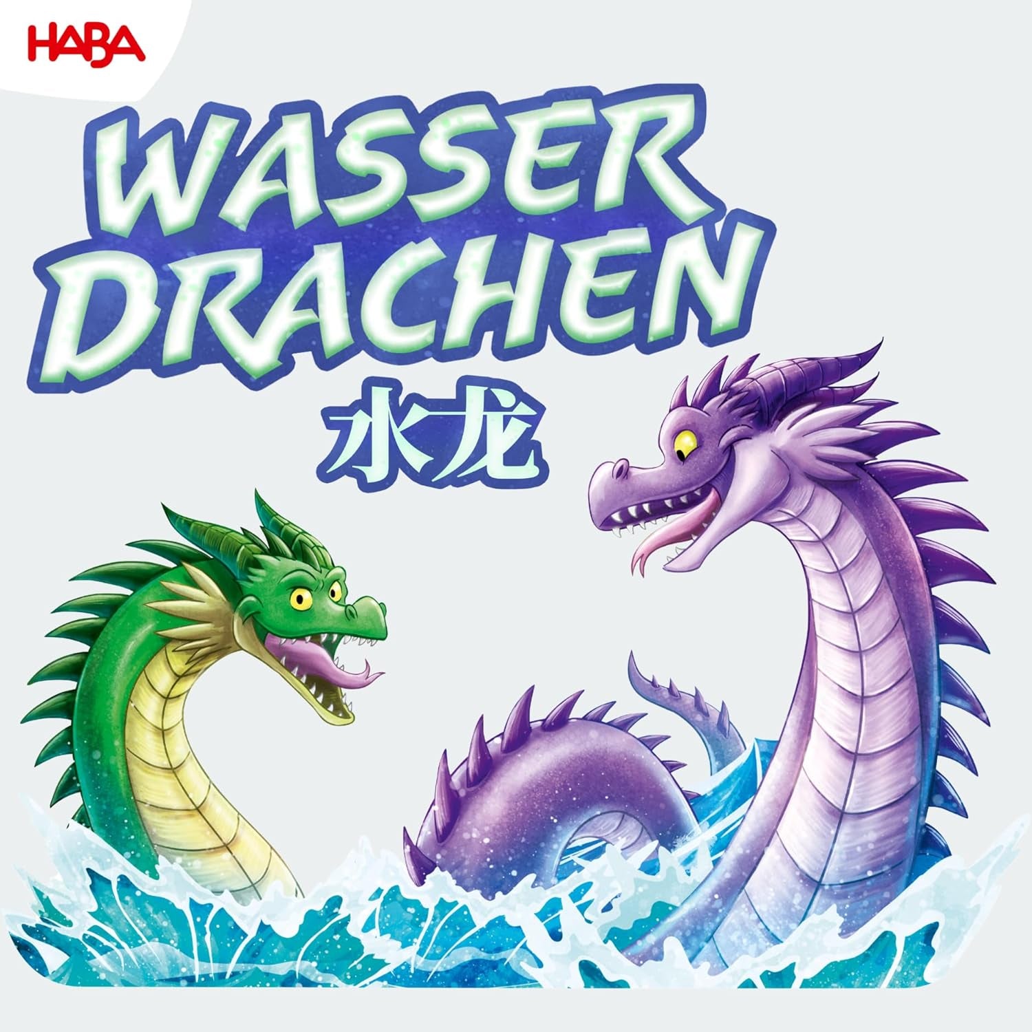 HABA Water Dragons - Jeu de dés et de stratégie pour enfants à partir de 5 ans - Jeu de société passionnant avec dragons et figurines en bois - Jeu familial pour 2 à 4 joueurs - 1307133001