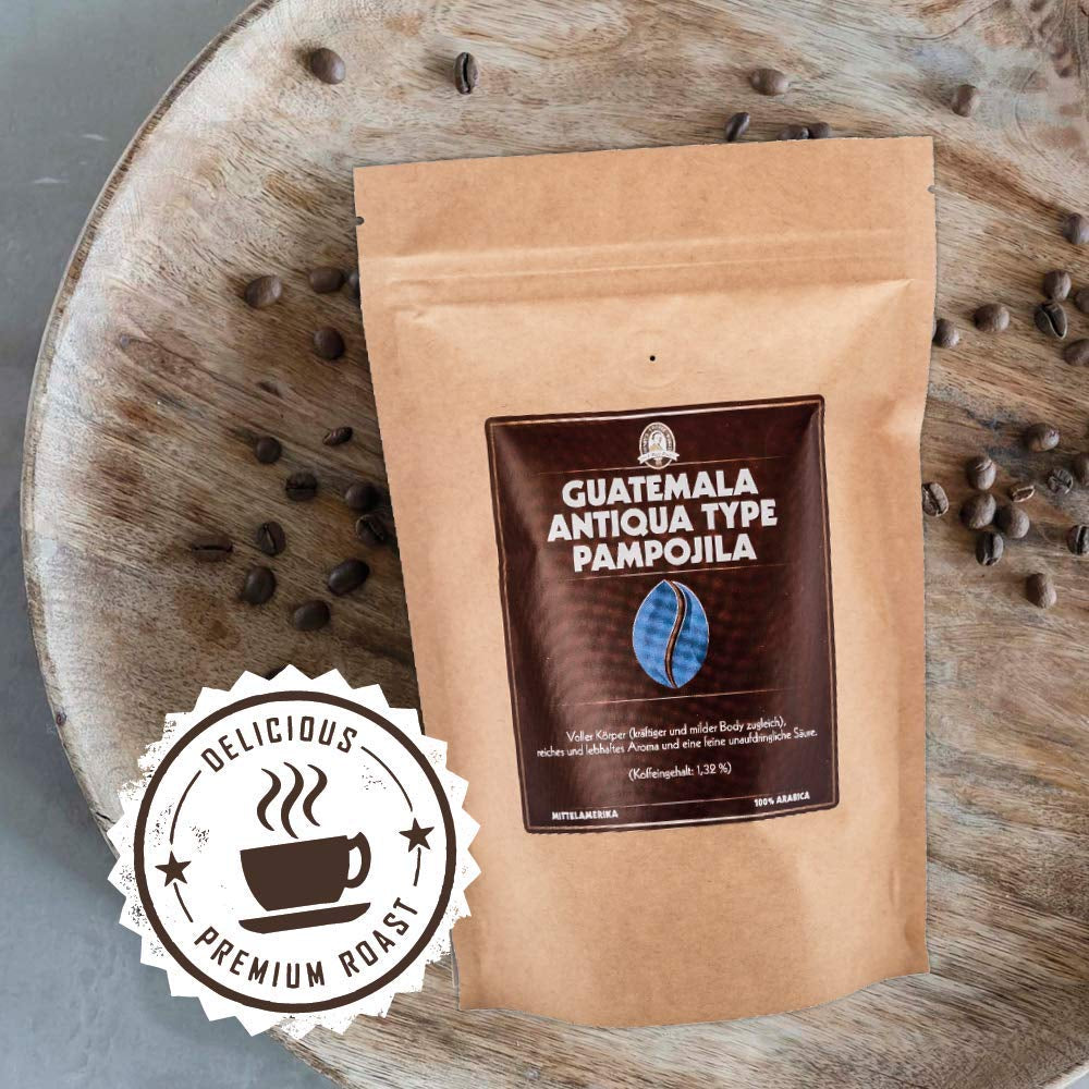 Henry's Kaffee - Guatemala Antiqua Type Pampojila 1000g - arôme lebhafte - unaufdringliche Säure - erlesene Qualität - Handwerklich in Deutschland geröstet - Kaffeebohnen direkt vom Bauern