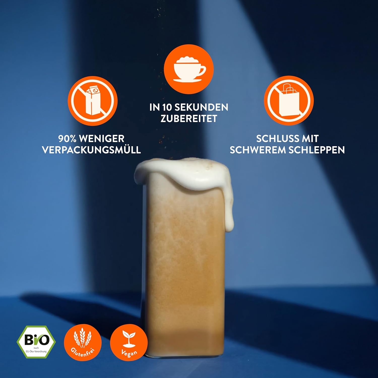 Blue Farm Barista Oat Base für bis zu zu 8L zum selbermischen – Bio Haferdrink Barista Edition – Milchalternative sans Zusatzstoffe und Zuckerzusatz – Vegan et Glutenfrei – 90% weniger Verpackungmüll
