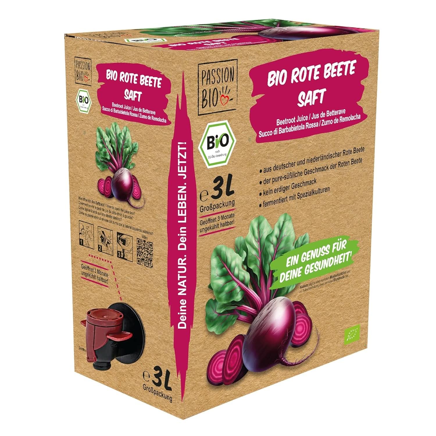 Jus de carotte bio - A base de carottes allemandes et hollandaises, 3 litres Boissons non alcoolisées Naty Shop 3 litres Betterave