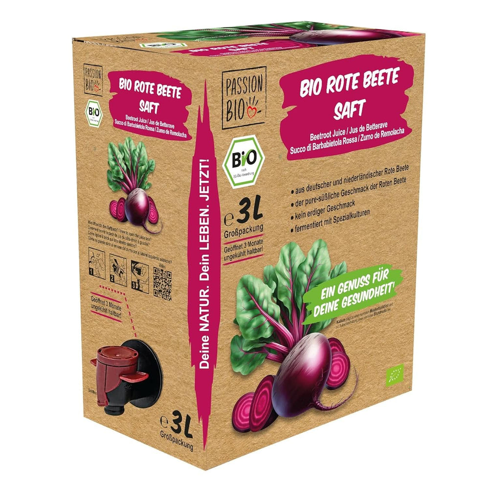 Jus de carotte bio - A base de carottes allemandes et hollandaises, 3 litres Boissons non alcoolisées Naty Shop 3 litres Betterave