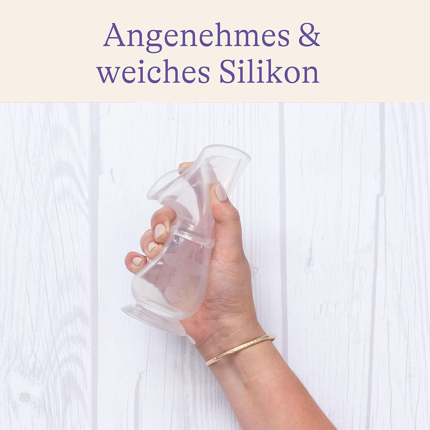 Lansinoh Silikon Milchpumpe & Muttermilchauffänger - Angenehmes & Extrem Weiches Silikon - Rettet Jeden Tropfen Muttermilch - Alternative Zu Milchauffangschalen, 1 Stück (1Er Pack) Accessoires Alimentation et allaitement Bebe Naty Shop