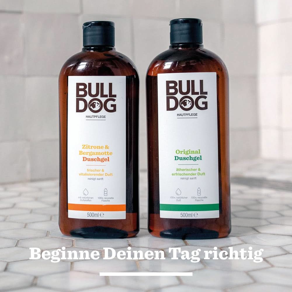 BULLDOG, Gel de duș pentru bărbați cu lămâie și bergamotă, 500 ml Duș și baie Naty Shop