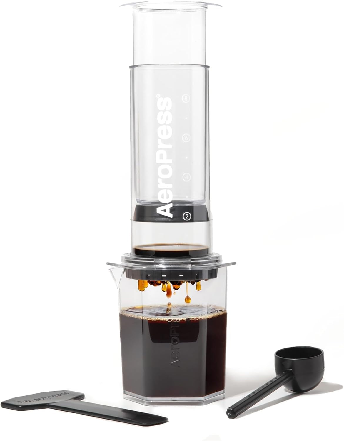 Machine à café et expresso originale AeroPress, cafetière portable de niveau Barista avec chambre, piston et filtres, machine à café et expresso rapide