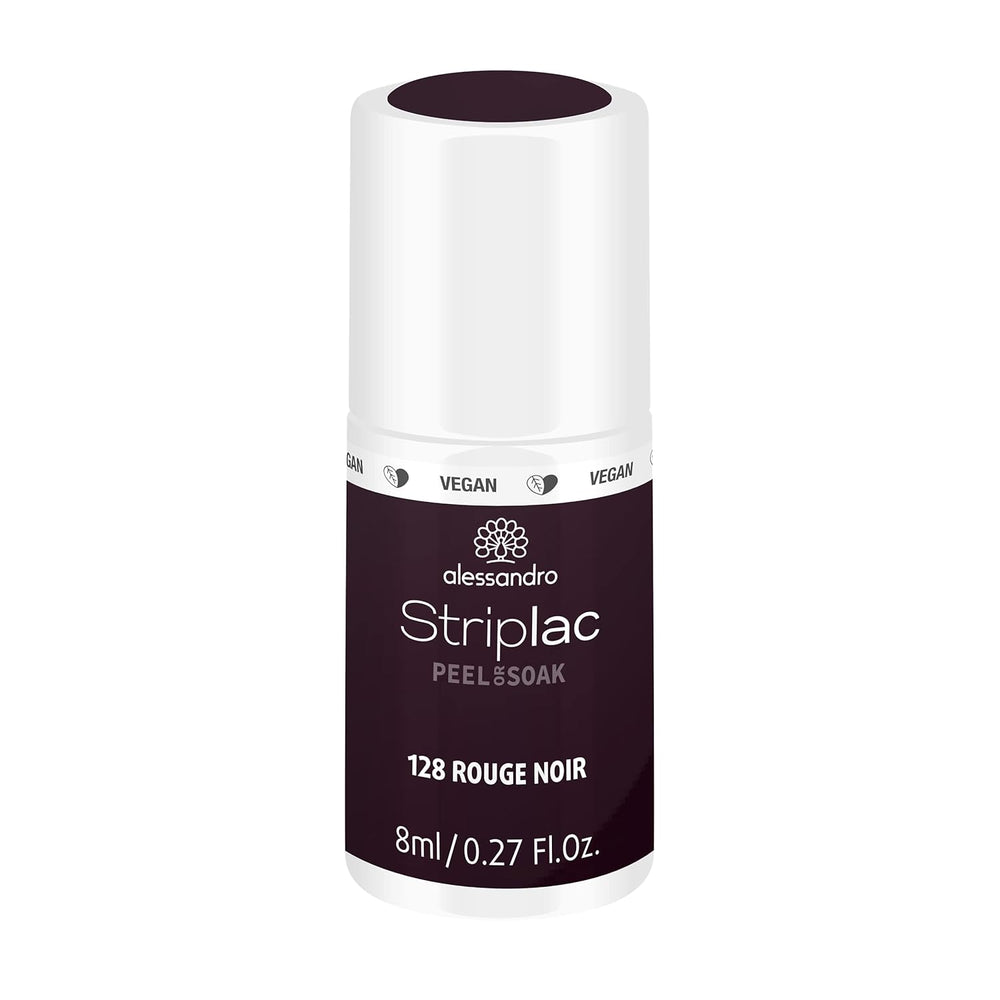 Vernis à ongles UV alessandro Striplac Elegant Ruby - Délicat et longue tenue - S'enlève facilement grâce à la technologie peel-off - Vegan et cruelty-free - 8 ml